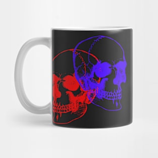 RED AND BLUE SKULL Mug